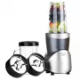 Blender stołowy Adler AD 4084 Zestaw Smoothie — 500 W (maks. 1200 W), szklany dzbanek 0,7 L, zdejmowana misa, czarny