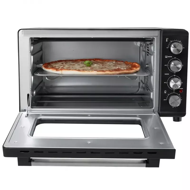 Mini piekarnik Adler AD 6030 — 30 L / 1500 W, timer mechaniczny, rożen, 230°C, wolnostojący, czarny