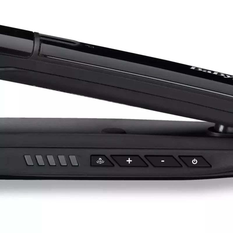 Prostownica BABYLISS ST496E — steam mist styler, szerokie płytki ceramiczne 39×100 mm, 150–230°C, 67W, obrotowy przewód 2,5 m