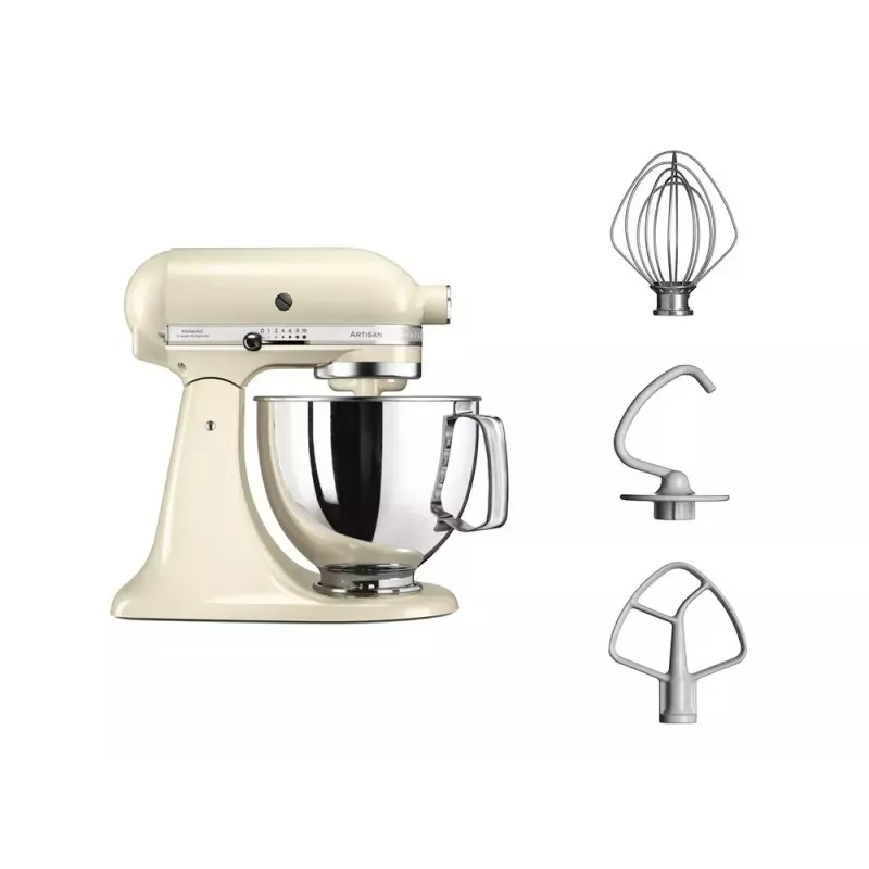 Mikser stojący KITCHENAID 5KSM125EAC — 300 W, misa 4,8 l, 10 prędkości, kremowy