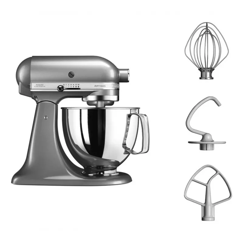 KitchenAid 5KSM125ECU Mikser stojący 300 W Srebrny