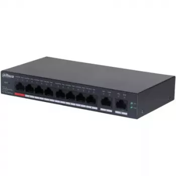 Dahua Technology DH-CS4010-8ET-110 przełącznik sieciowy Zarządzalny L2 Fast Ethernet (10/100) Power over Ethernet (PoE) Czarny