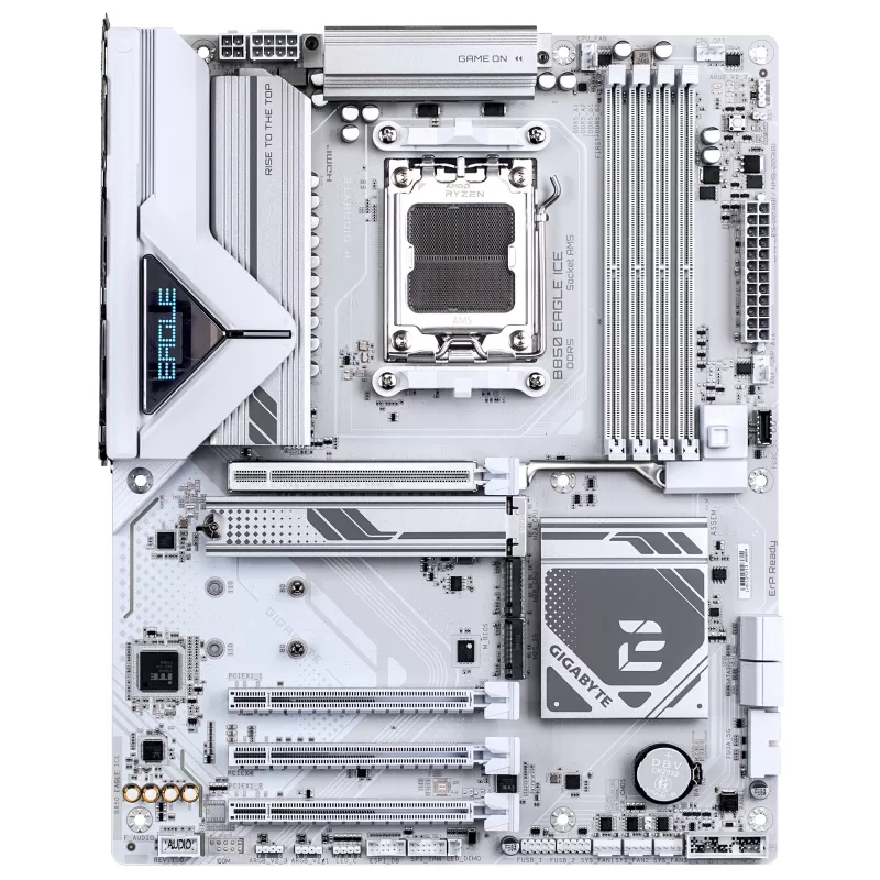 Płyta główna GIGABYTE B850 EAGLE ICE - procesory AMD Ryzen 9000 Series, 8+2+2 fazy cyfrowego VRM, do 8200MHz DDR5 (O.C), 1xPCIe 5.0 + 2xPCIe 4.0 M.2, 2.5 GbE LAN, USB 3.2 Gen 2