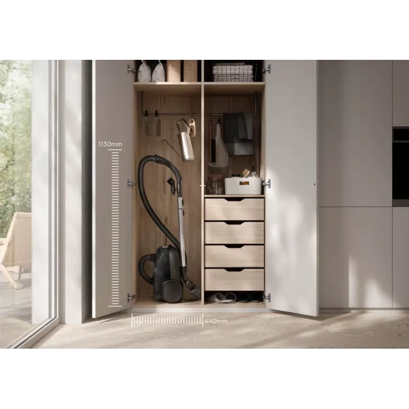 Odkurzacz workowy Electrolux EB61A5UG — 3,5 L pojemność worka, 750 W, promień 12 m, szczotka turbo, teleskopowa rura ze stali nierdzewnej