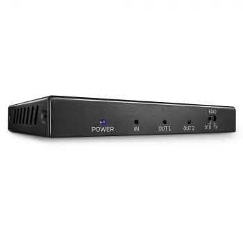 Lindy 2 Port HDMI 2.0 18G Splitter, HDMI, 2x HDMI, 3840 x 2160 pikseli, Czarny, Metalowy, CE, FCC, RoHS, REACH, California Proposition 65