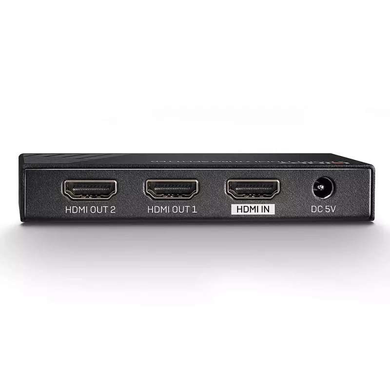 Lindy 2 Port HDMI 2.0 18G Splitter, HDMI, 2x HDMI, 3840 x 2160 pikseli, Czarny, Metalowy, CE, FCC, RoHS, REACH, California Proposition 65