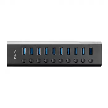 Lindy 10 Port USB 3.0 Hub z przełącznikami On/Off