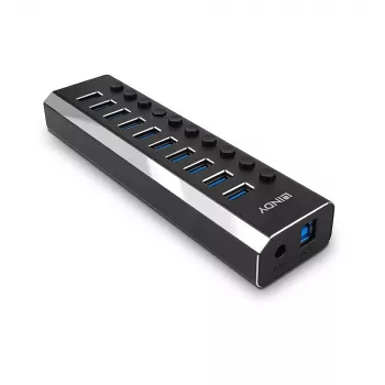 Lindy 10 Port USB 3.0 Hub z przełącznikami On/Off