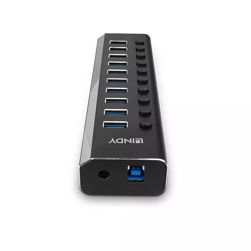 Lindy 10 Port USB 3.0 Hub z przełącznikami On/Off