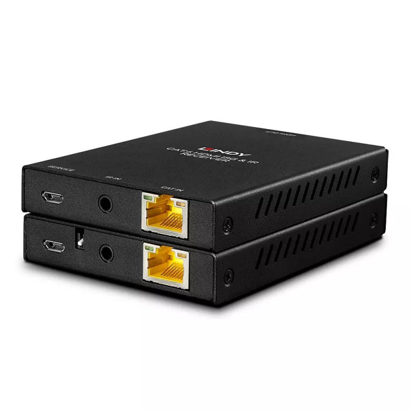Lindy 50m Cat.6 HDMI 4K60 i przedłużacz IR z PoC i wyjściem pętli