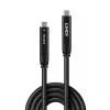 Lindy 10m USB 3.2 Gen 1 i DP 1.4 hybrydowy kabel Type C, 10 m, USB C, USB C, USB 3.2 Gen 1 (3.1 Gen 1), czarny