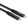 Lindy 10m USB 3.2 Gen 1 i DP 1.4 hybrydowy kabel Type C, 10 m, USB C, USB C, USB 3.2 Gen 1 (3.1 Gen 1), czarny