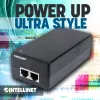 Intellinet Gigabit Ultra PoE+ Iniektor, 1 port 60 W, zgodny z IEEE 802.3bt i IEEE 802.3at/af, obudowa plastikowa