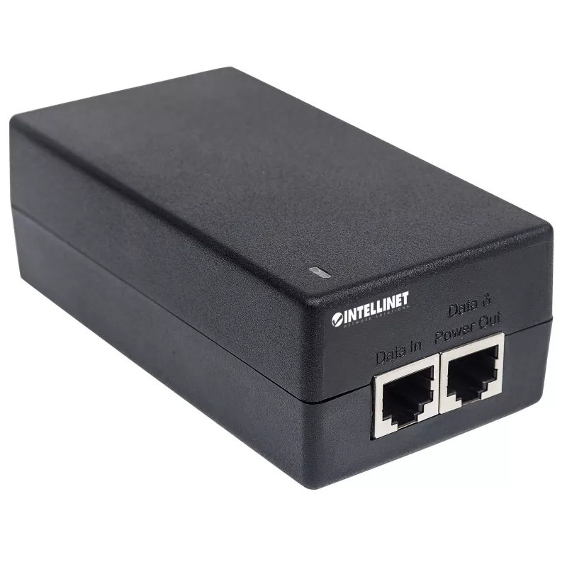 Intellinet Gigabit Ultra PoE+ Iniektor, 1 port 60 W, zgodny z IEEE 802.3bt i IEEE 802.3at/af, obudowa plastikowa