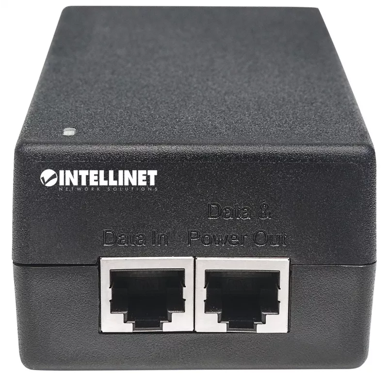 Intellinet Gigabit Ultra PoE+ Iniektor, 1 port 60 W, zgodny z IEEE 802.3bt i IEEE 802.3at/af, obudowa plastikowa