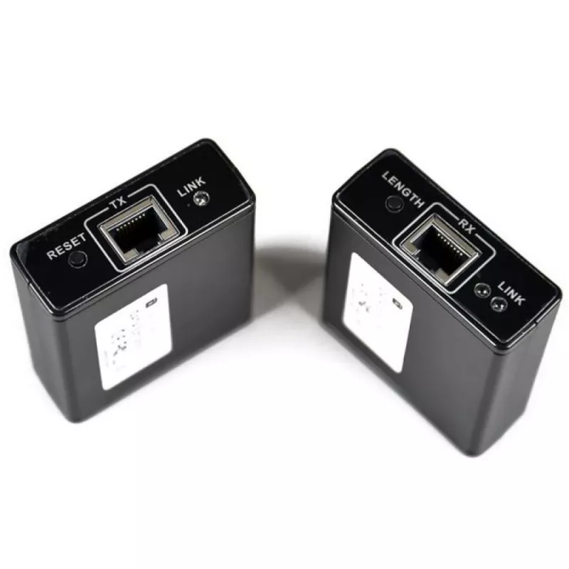 Nadajnik i odbiornik AV TECHLY IDATA EXT-E70 — przedłużacz HDMI po kablu Cat6/6a/7, Full HD 1920x1080, 60 m, 10,2 Gbit/s, HDCP, czarny