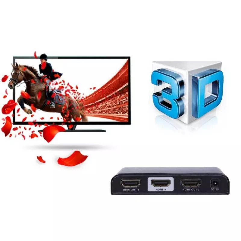 Techly IDATA HDMI2-4K2 rozgałęźnik wideo HDMI 2x HDMI