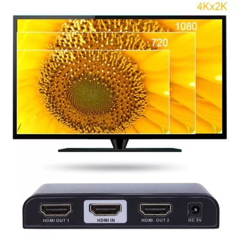 Techly IDATA HDMI2-4K2 rozgałęźnik wideo HDMI 2x HDMI