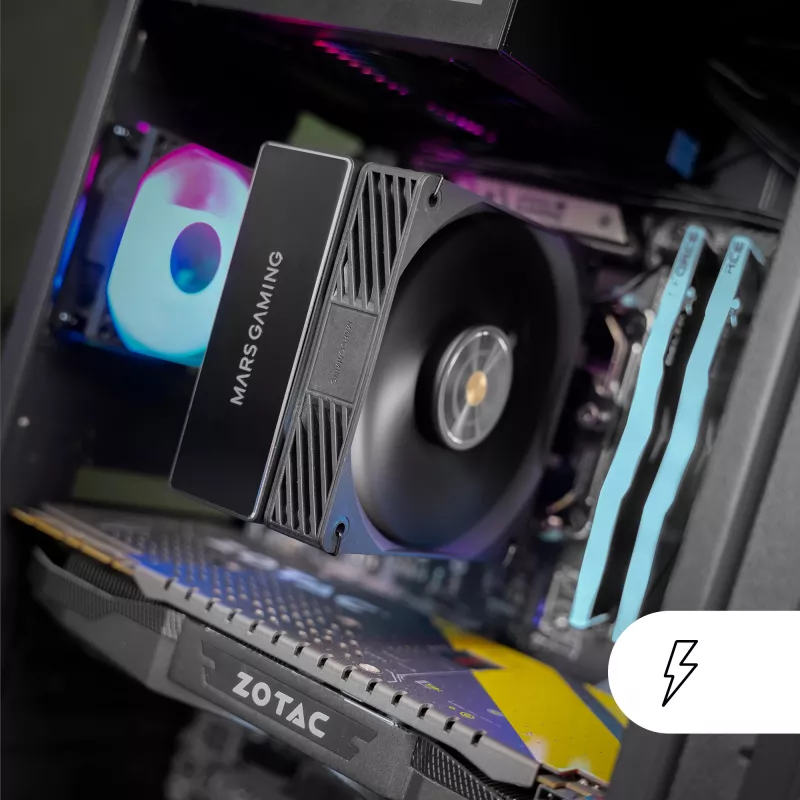 Mars Gaming MCPU-X4 Chłodzenie procesora Air cooler 12 cm Czarny 1 szt.