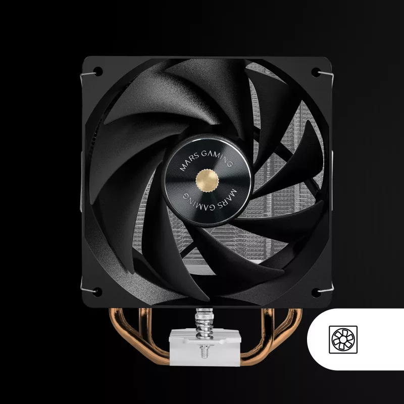 Mars Gaming MCPU-X4 Chłodzenie procesora Air cooler 12 cm Czarny 1 szt.