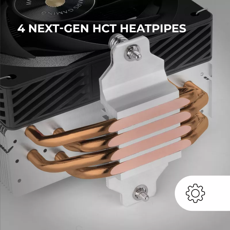 Mars Gaming MCPU-X4 Chłodzenie procesora Air cooler 12 cm Czarny 1 szt.