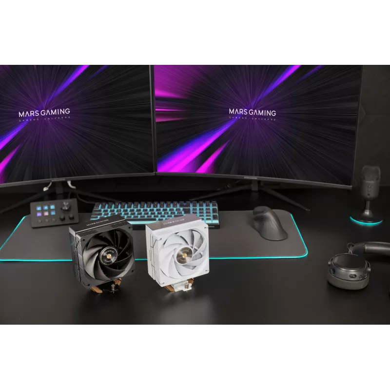 Mars Gaming MCPU-X4 Chłodzenie procesora Air cooler 12 cm Czarny 1 szt.