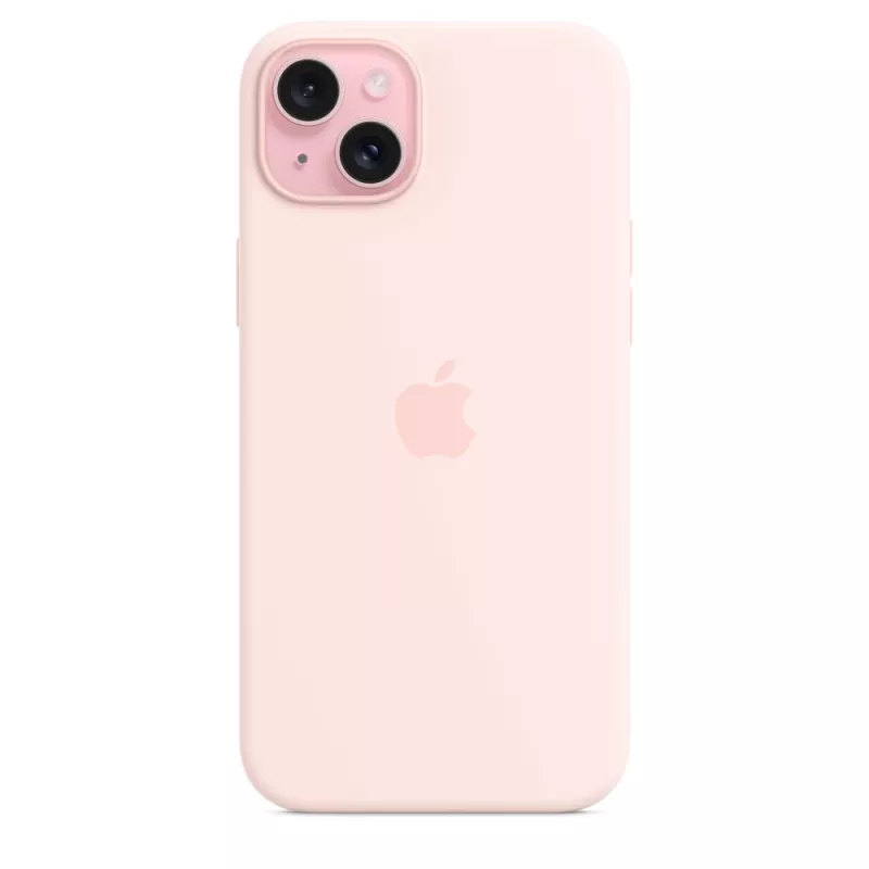 Apple Silicone Case with MagSafe iPhone 15 Plus Jasny Róż
