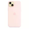Apple Silicone Case with MagSafe iPhone 15 Plus Jasny Róż