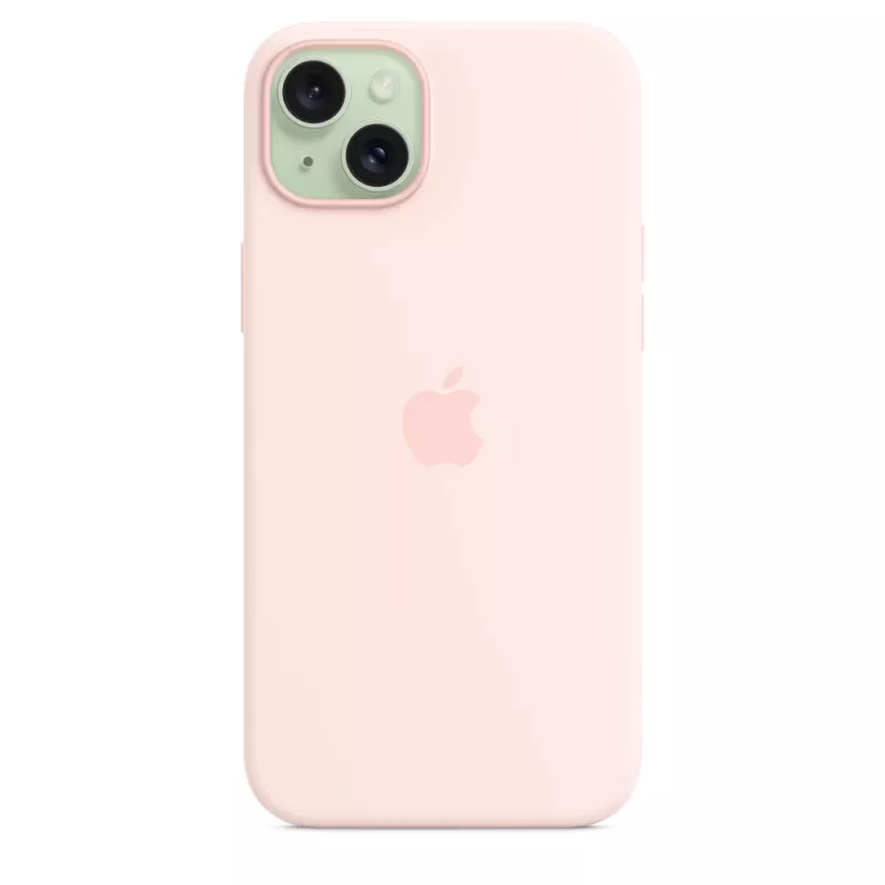 Apple Silicone Case with MagSafe iPhone 15 Plus Jasny Róż