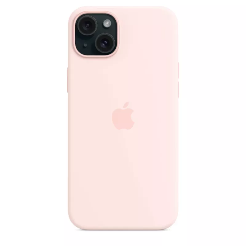 Apple Silicone Case with MagSafe iPhone 15 Plus Jasny Róż