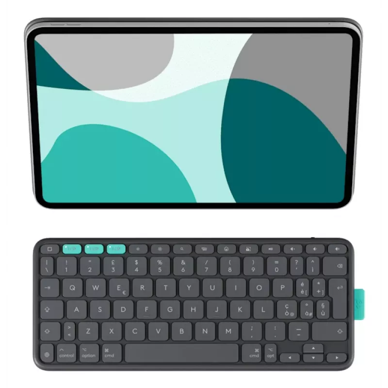 LOGITECH Flip Folio Graphite - iPad Pro 11 cali (M4) iPad Air 11 cali (M2 i M3) iPad Air (5. gen.) - Qwerty UK