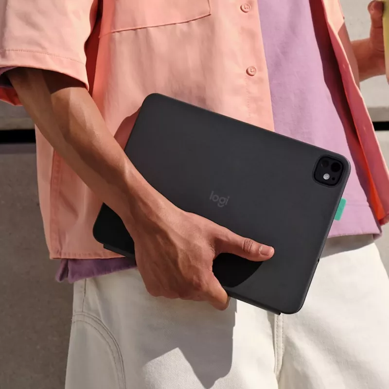 LOGITECH Flip Folio Graphite - iPad Pro 11 cali (M4) iPad Air 11 cali (M2 i M3) iPad Air (5. gen.) - Qwerty UK