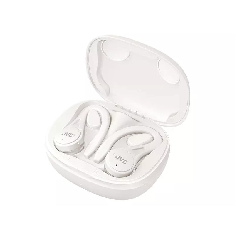 JVC Sports TWS biały, True Wireless Stereo (TWS), 20 - 20000 Hz, Połączenia/Muzyka, 6,8 g, Zestaw słuchawkowy, Biały