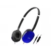 Przewodowe słuchawki nauszne JVC HA-S160M-AU, binauralne, przetworniki 3 cm, 12–24000 Hz, 32 Ω, kabel 1,2 m, niebieskie
