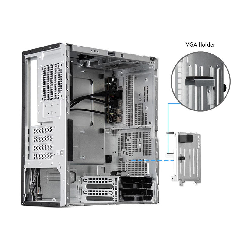 Obudowa PC CHIEFTEC BS-20B-OP Midi Tower, czarna, microATX/Mini-ITX, 2x 3,5 cala, maks. GPU 27 cm, 1x zatoka 5,25 cala, USB-C