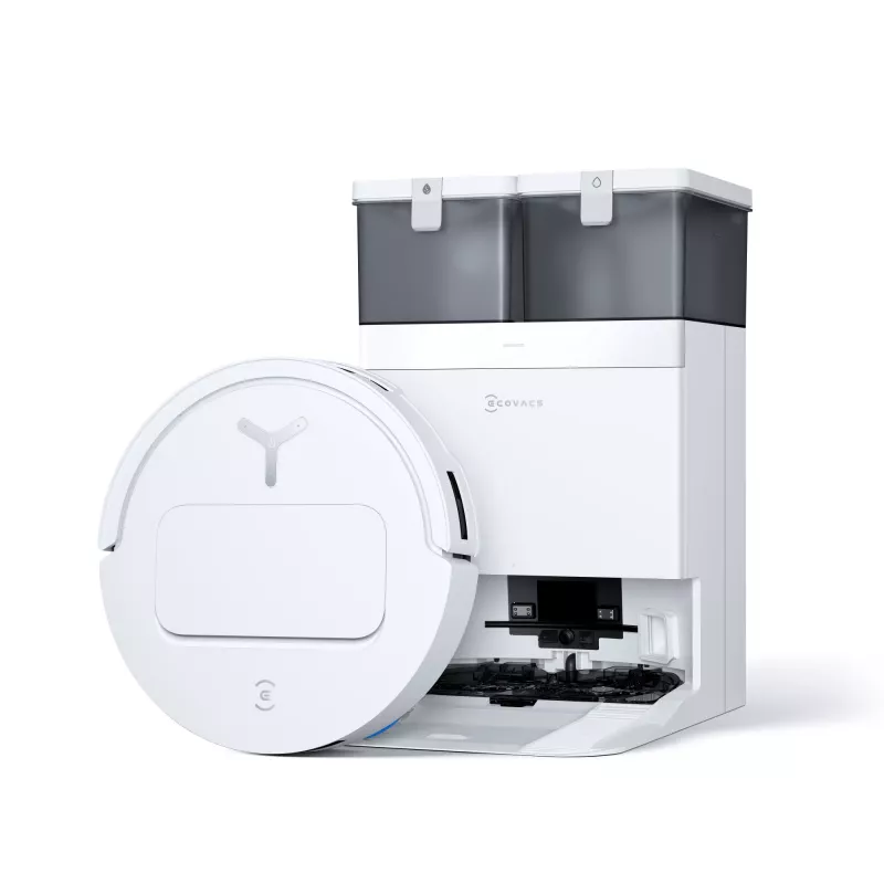 Robot sprzątający Ecovacs Deebot T50 Pro Omni — 185 min pracy, bateria 6400 mAh, 3 l pojemności na kurz w stacji, nawigacja lidar D-ToF, mopowanie na mokro, 9 mm pokonywanie progów