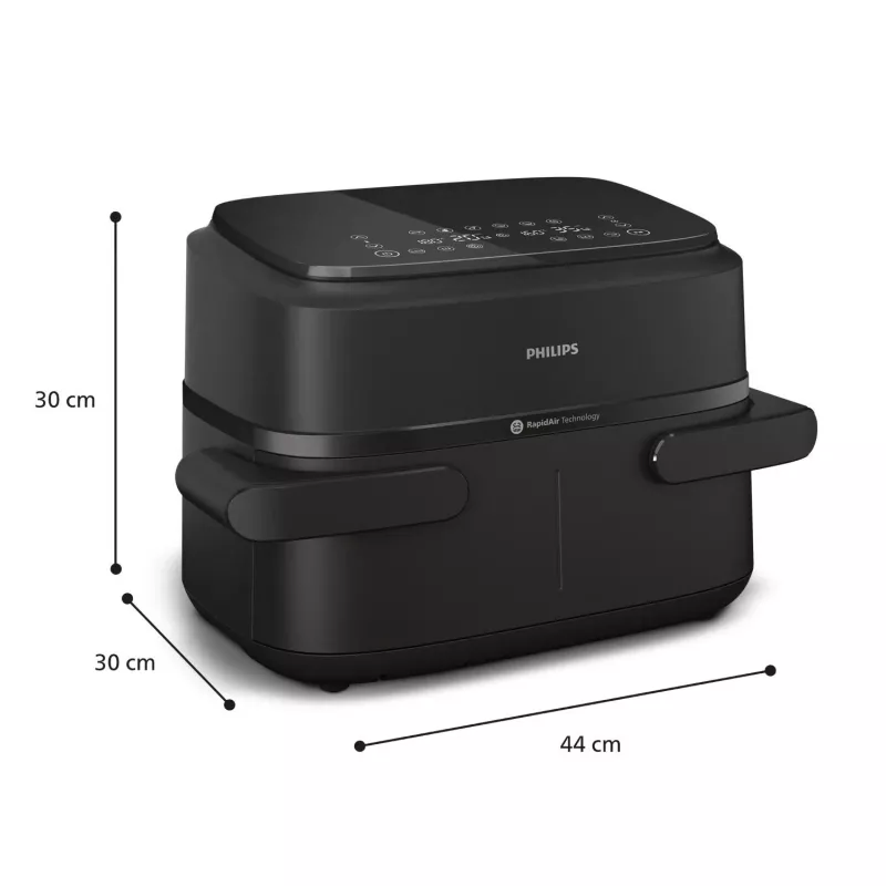 Philips 1000 series NA150/00 frytkownica Double 7 L Wolnostojąca 2450 W Frytkownica na gorące powietrze Czarny