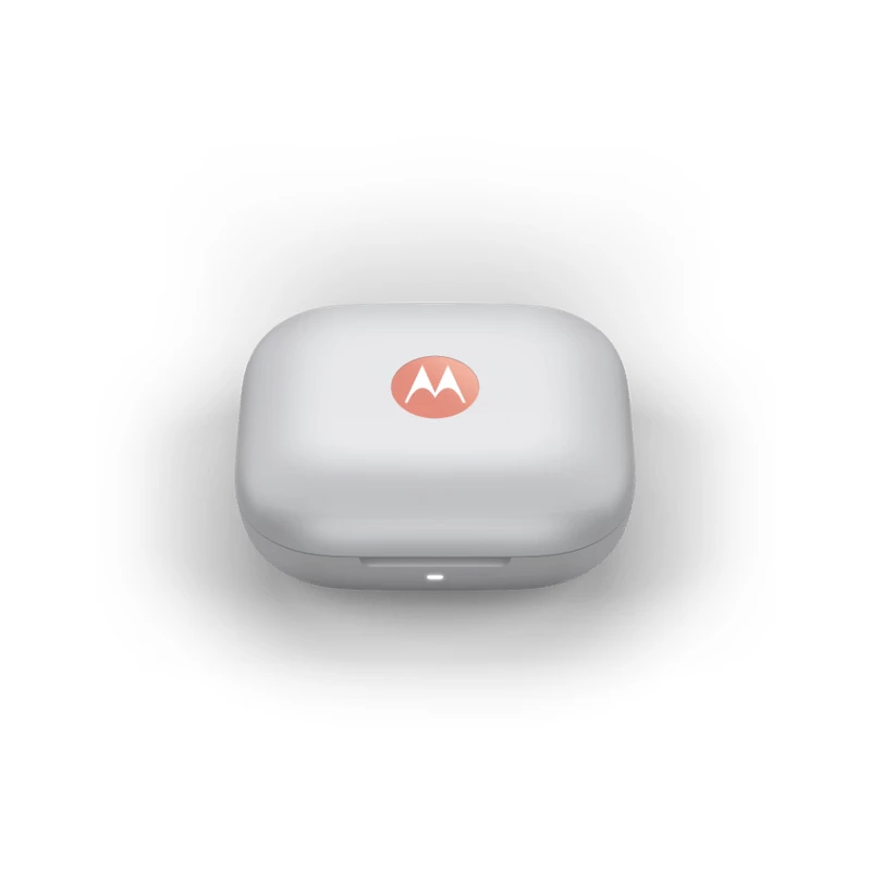 Bezprzewodowe słuchawki douszne Motorola Moto Buds — Coral, Bluetooth 5.3, ANC, Dolby Atmos, 9 h odtwarzania (42 h z etui)