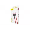 BASEUS Oplotany kabel szybkiego ładowania Cafule - USB Type-A do Type-C 2A - 2m - Czerwony (Nylon)