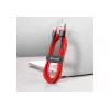 BASEUS Oplotany kabel szybkiego ładowania Cafule - USB Type-A do Type-C 2A - 2m - Czerwony (Nylon)