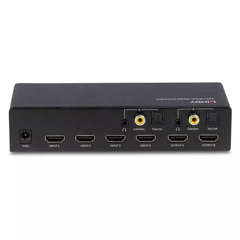 AV matrix switcher Lindy 4x2 HDMI 4K60 Matrix