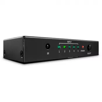 Lindy 5 Port HDMI 18G Switch, HDMI, Metal, Czarny, 18 Gbit/s, RF, 4K Ultra HD