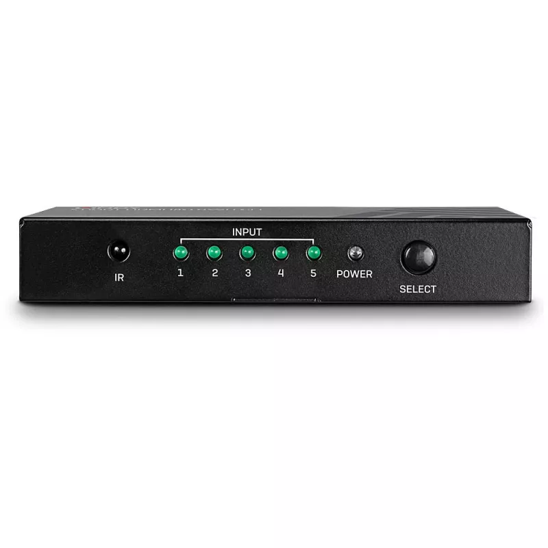 Lindy 5 Port HDMI 18G Switch, HDMI, Metal, Czarny, 18 Gbit/s, RF, 4K Ultra HD
