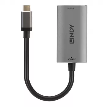 Konwerter Lindy USB Type C na HDMI 8K60, 0,11 m, USB Type-C, HDMI, męski, żeński, prosty