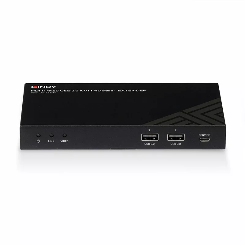 Lindy 150m Cat.6 HDMI 4K60, IR, RS-232 i Audio HDBaseT KVM Extender, Odbiornik