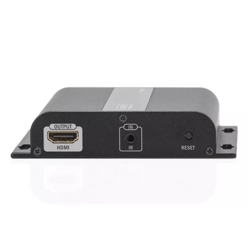 DIGITUS HDMI Extender 4K over IP, jednostka odbiorcza przez kabel sieciowy (CAT 5/5e/6/7), 4K2K/30Hz, czarny