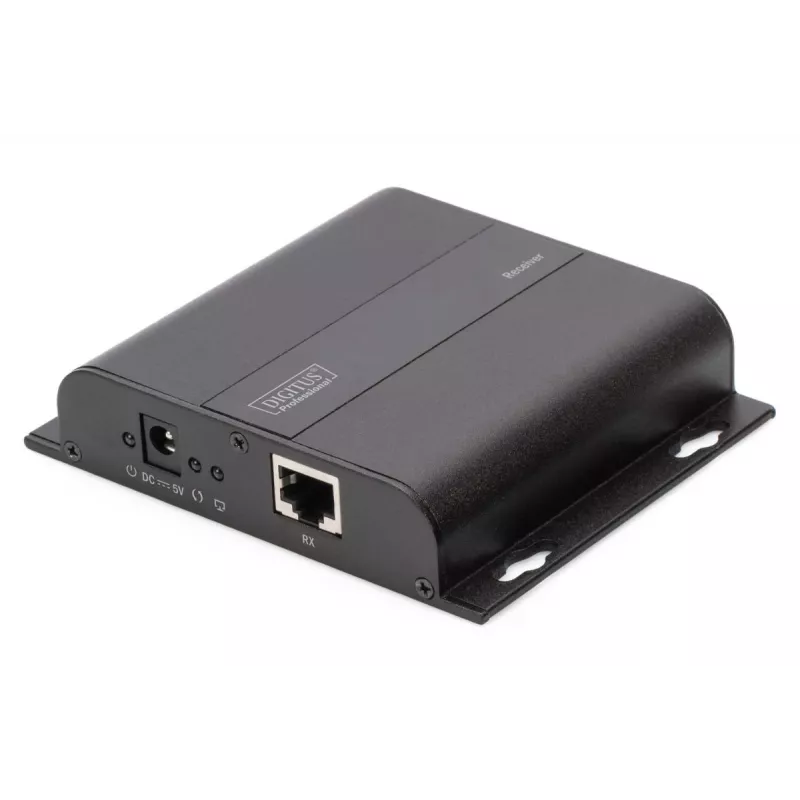 DIGITUS HDMI Extender 4K over IP, jednostka odbiorcza przez kabel sieciowy (CAT 5/5e/6/7), 4K2K/30Hz, czarny
