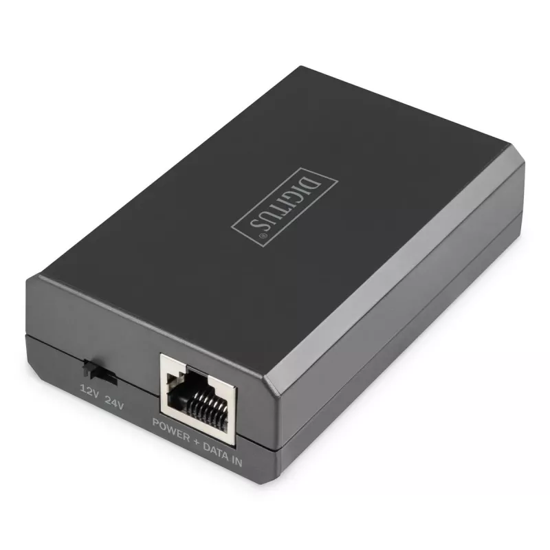 DIGITUS Rozgałęźnik Gigabit Ethernet PoE 802.3af/at/bt Wyjście: 12V/4,25A 24V/2,125A 51W
