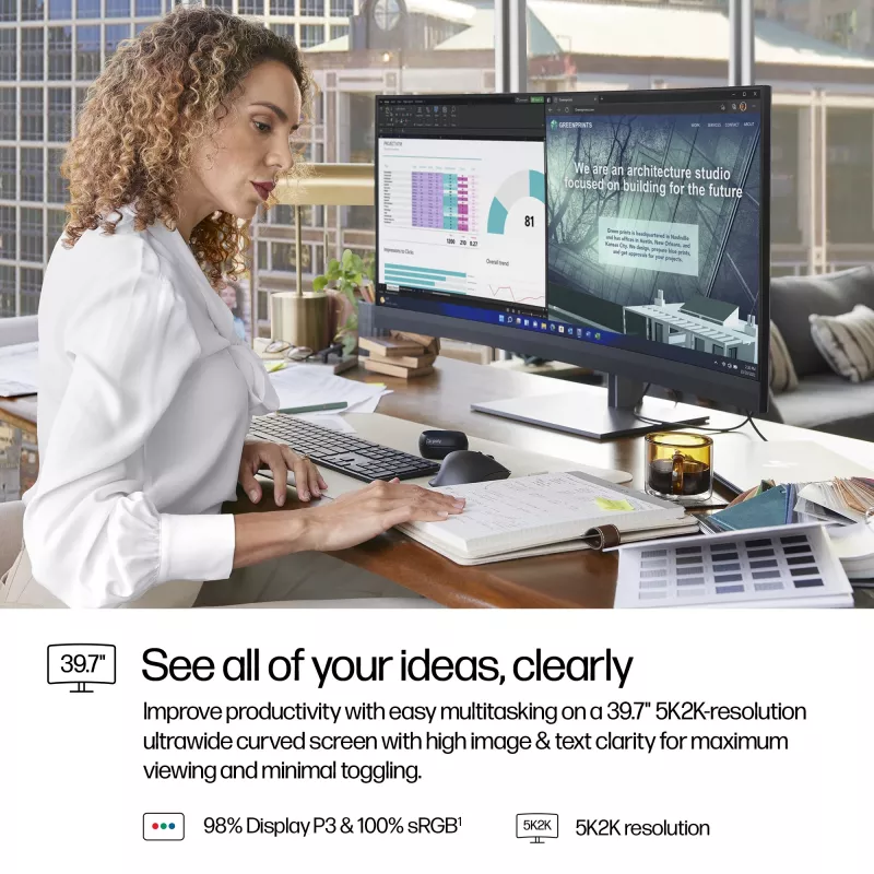 Monitor konferencyjny HP Series 7 Pro 39,7 cala 5K2K-740pm