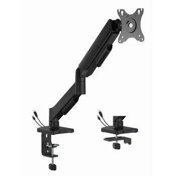 Uchwyt biurkowy do monitora Gembird MA-DA1U-01 dla ekranów 32 cale (81,3 cm), maks. 9 kg, VESA 75x75–100x100, czarny